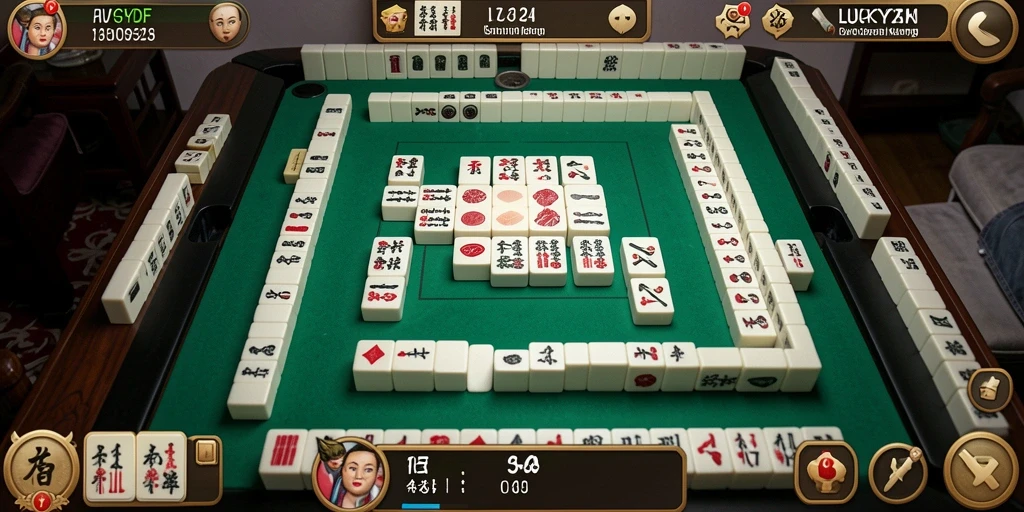 Tampilan gameplay Mahjong yang seru dan menantang di LUCKYDF.