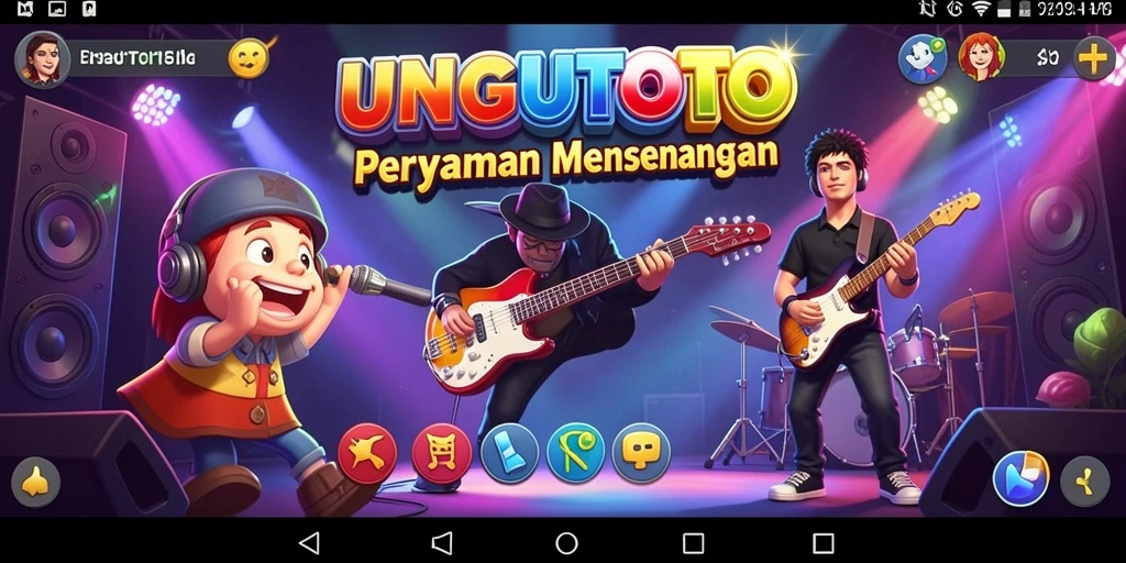Tampilan gameplay UNGUTOTO dengan pengalaman musik interaktif.