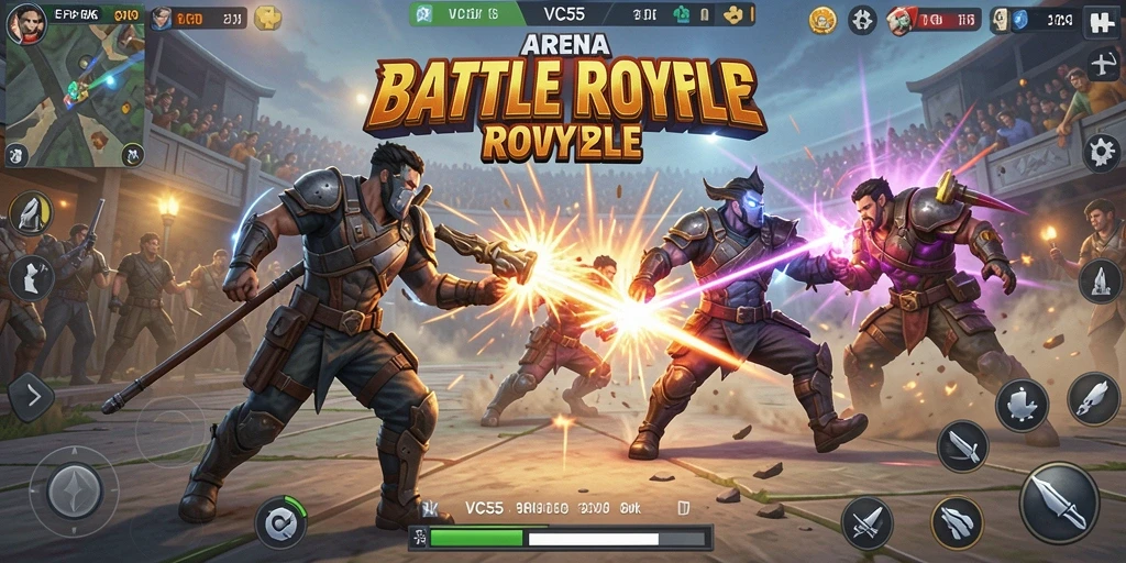 Tampilan gameplay seru dan penuh aksi di VC55.