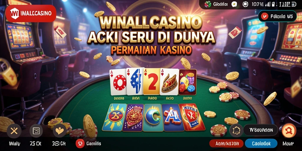 Tampilan gameplay seru dan mendebarkan dari WINALLCASINO.