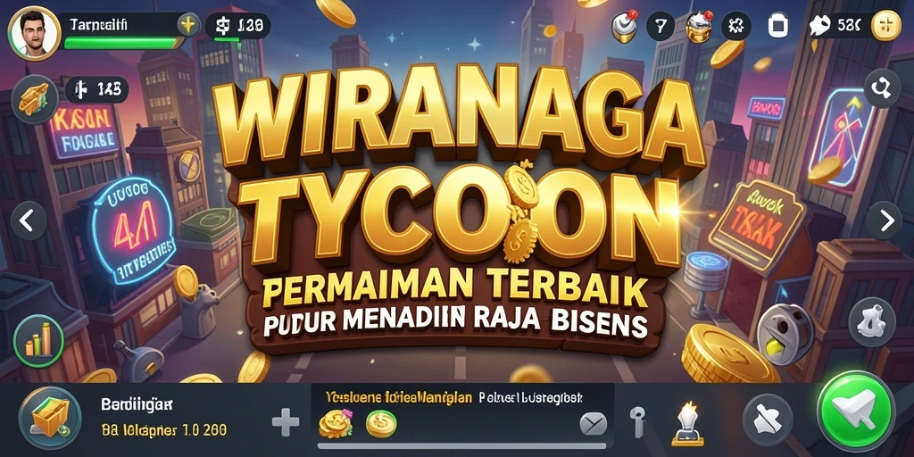 Tangkapan layar WIRANAGA menampilkan antarmuka permainan Tycoon yang menarik.